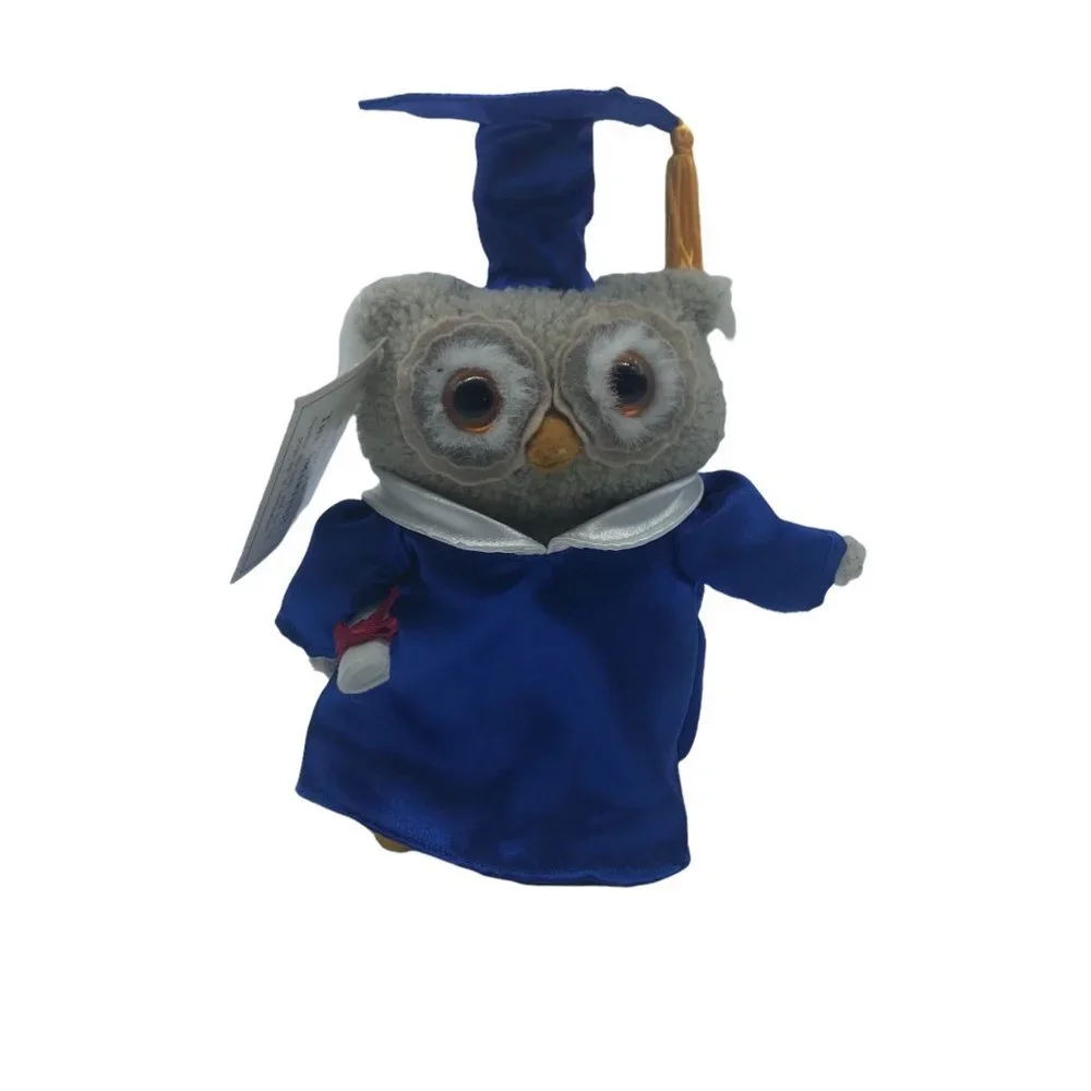 Hallmark Owl Plush Whoo's The Smartest Hat Pops‎ Up Graduation Gift With TAGS 9
